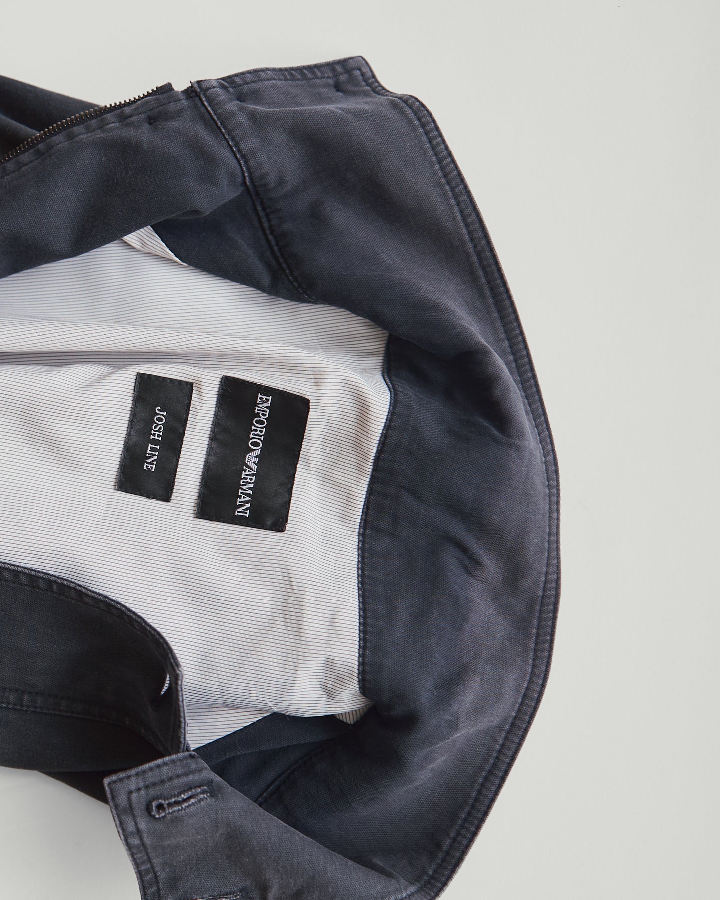 2010s EMPORIO ARMANI JOSH LINE Washed Cotton Deconstructed Blouson / Faded Navy