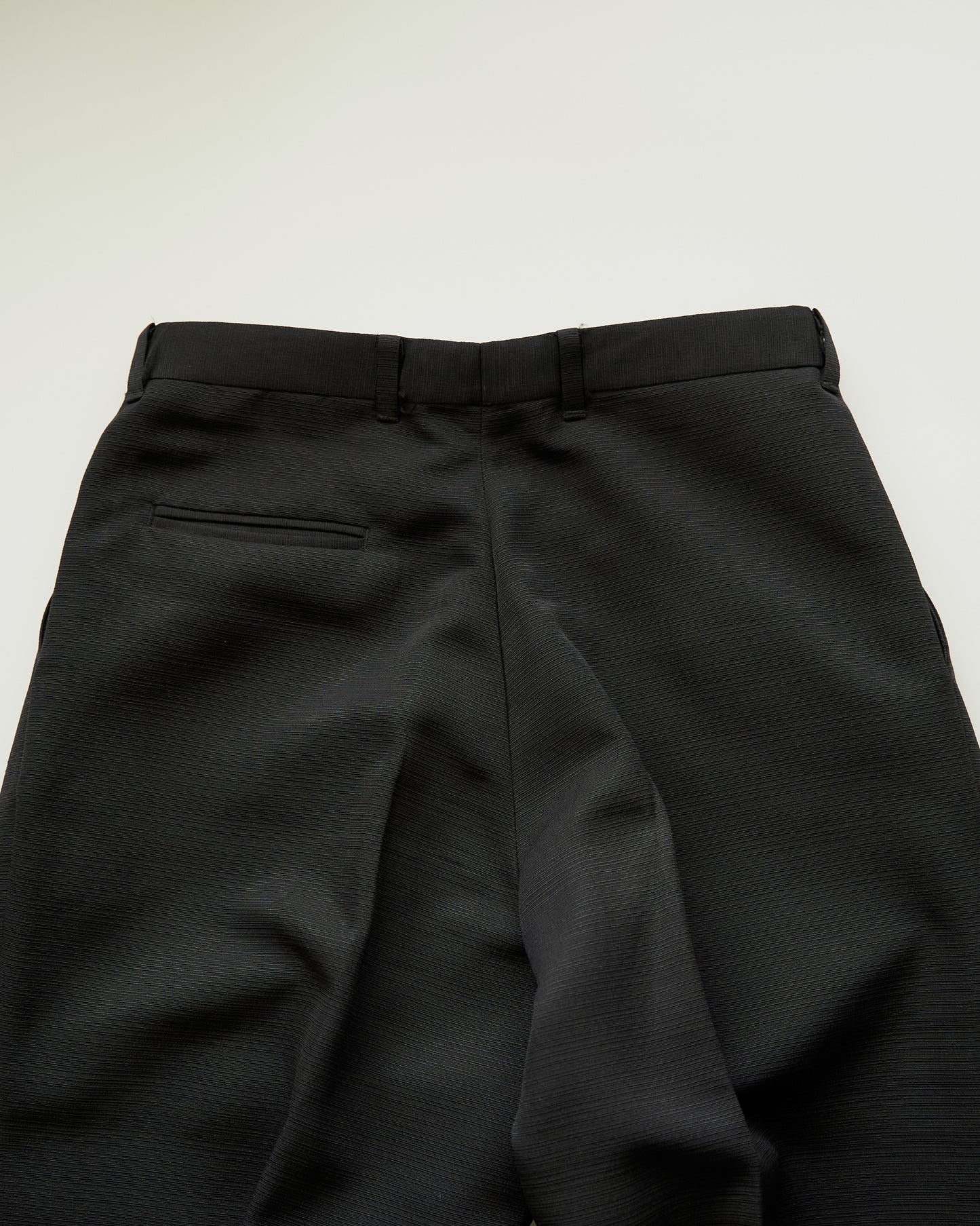 00s RETRO Narrow Plisse Unique Trousers / Black