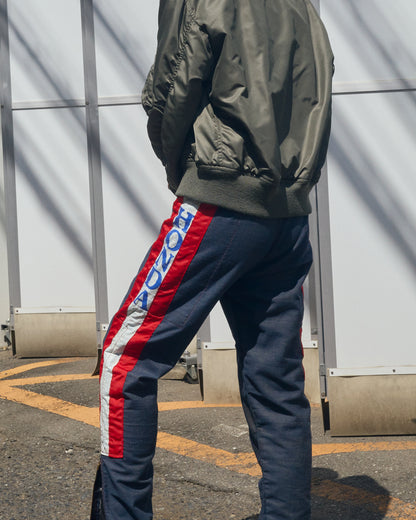 【Size S】70s-80s HONDA Motocross Racing Denim Pants / Painted Outseam Stripe