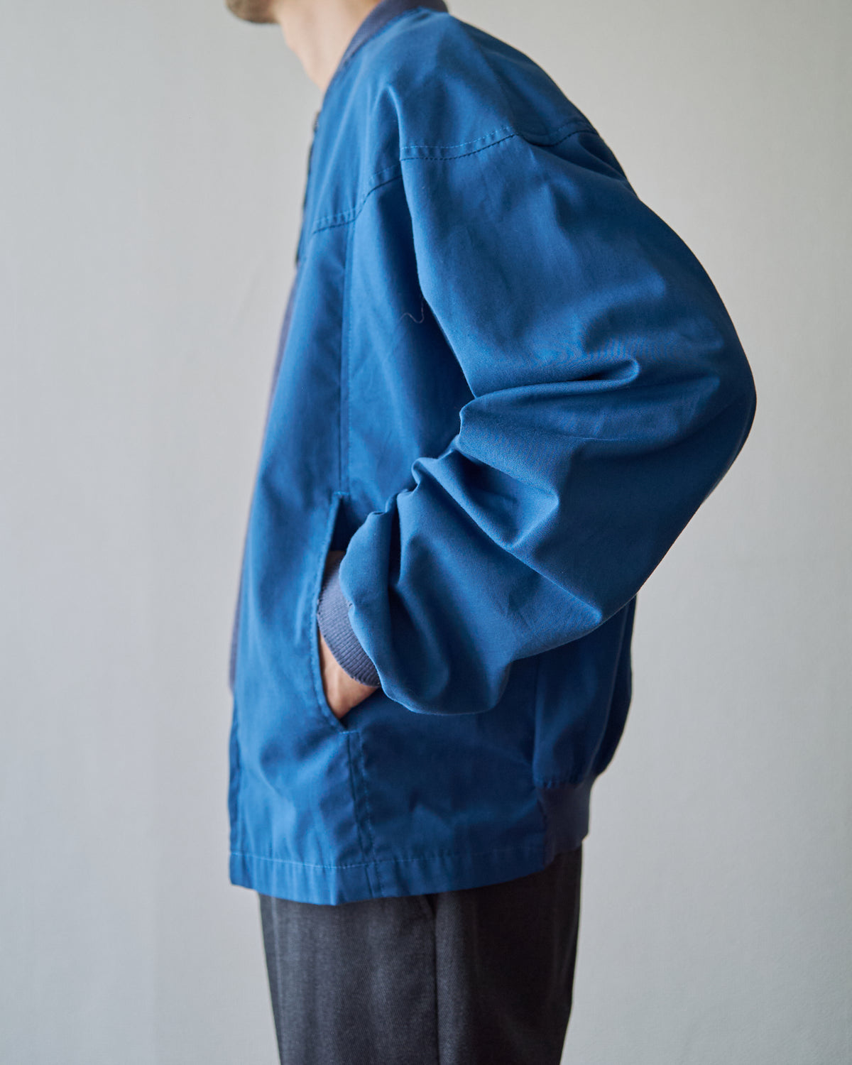 【SIZE S】60s PURITAN Poly-Cotton  Zip Blouson / Navy