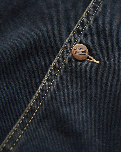 【SIZE L】-90s MISSONI SPORT Overdyed Denim Chore Coat / Black