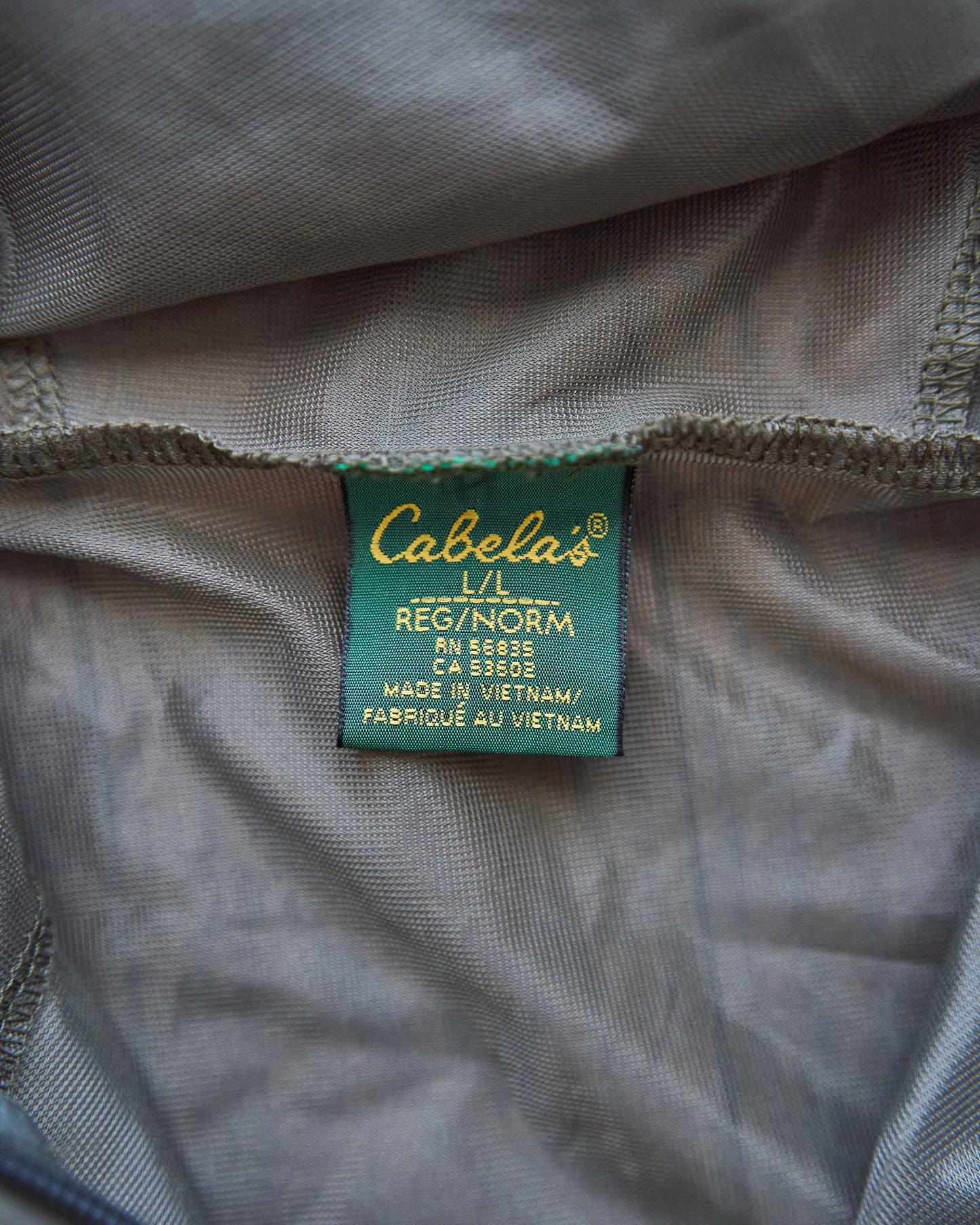 00’s CABELA'S Sheer Mesh Hooded Mosquito Hooded Pullover / Khaki