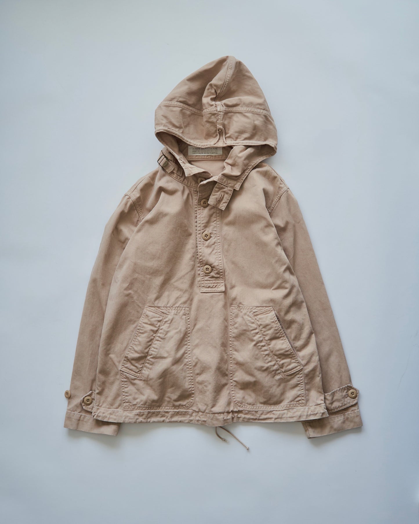 2000s J.CREW Heritage Silhouette Cotton Twill Anorak / Faded Beige