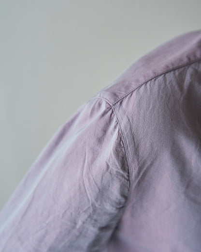 【SIZE S】90s GIORGIO ARMANI CLASSICO Cotton Silk Fabric TAMAMUSHI Shirt / Mauve Purple