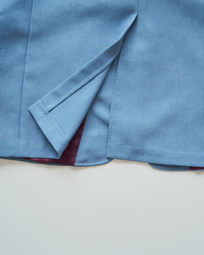 【SIZE L】-1980s JCPENNEY Textured Notch Lapel Tailored Jacket / Powder Blue