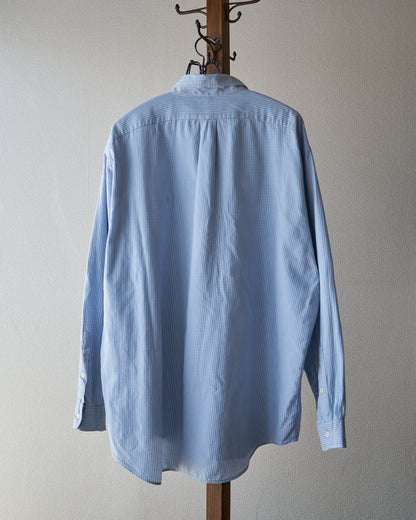 【Size L】90-00's RALPH LAUREN "BLAKE" Cotton Twill Gingham BD Shirt / Blue × White