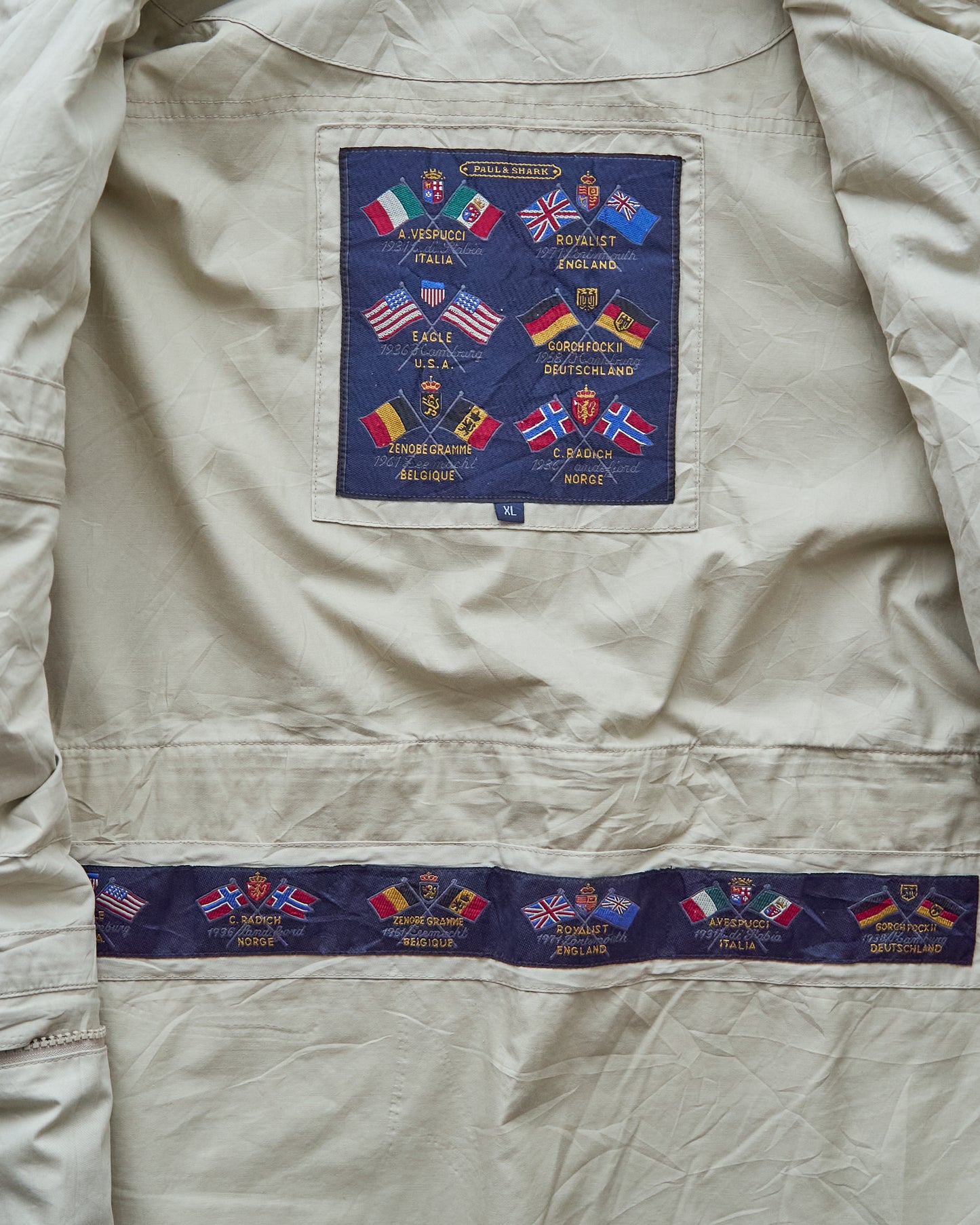 90-00s PAUL & SHARK Cotton Multi-Pocket Detachable-Sleeve Photographer Jacket / Ecru