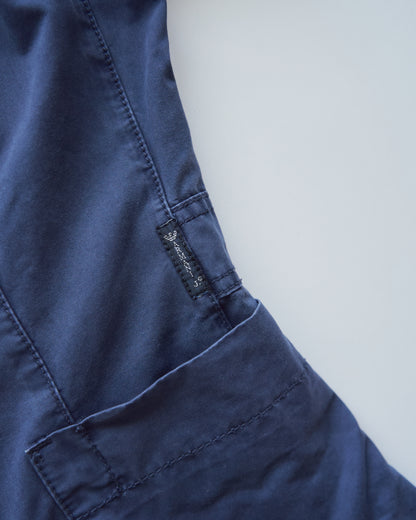 【SIZE S】ARMANI JEANS Garment-Dyed Cotton Convertible-Collar Field Jacket / Navy