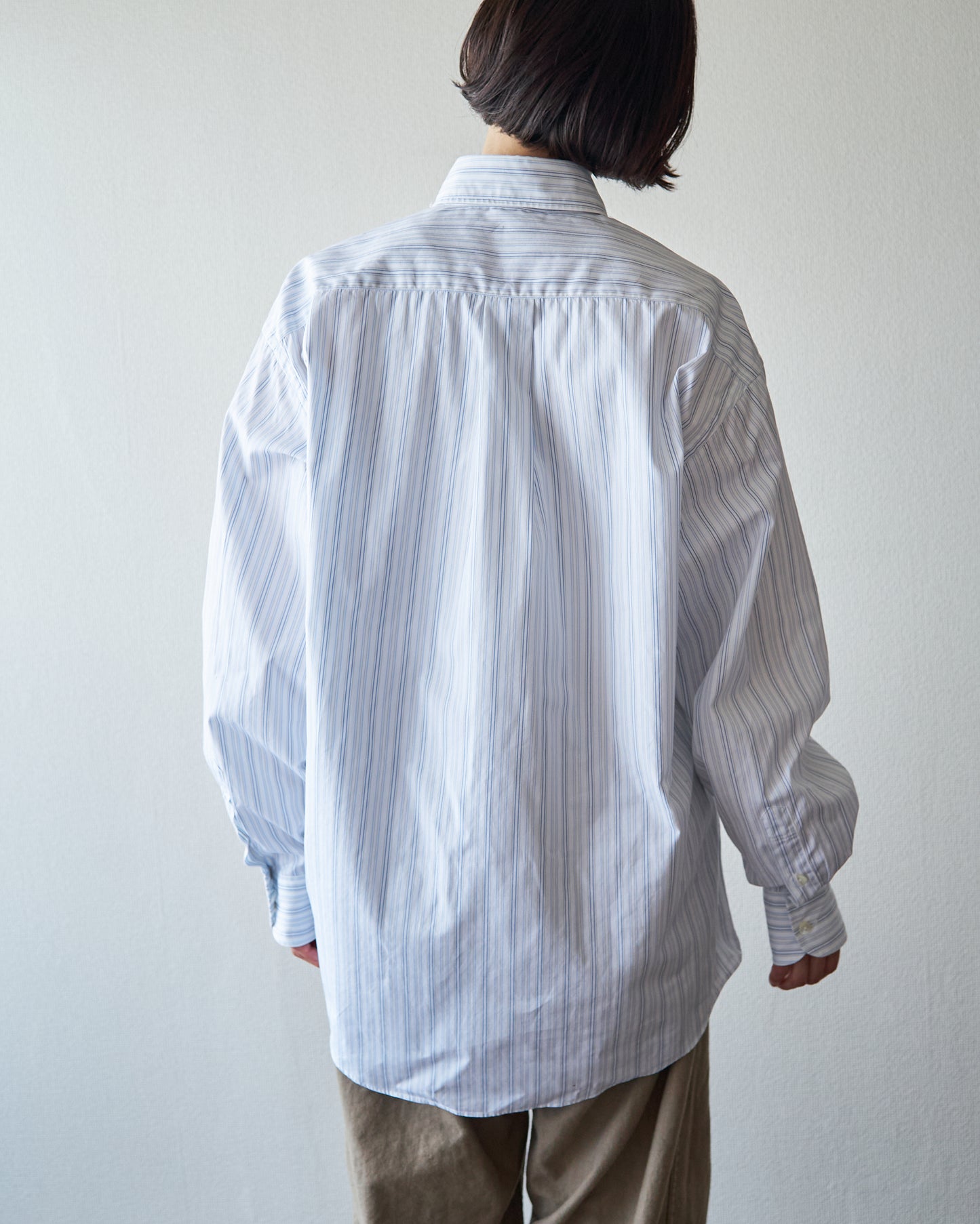 90’s~00s KENZO  Cotton Multi Stripe Casual Shirt  / Blue × White