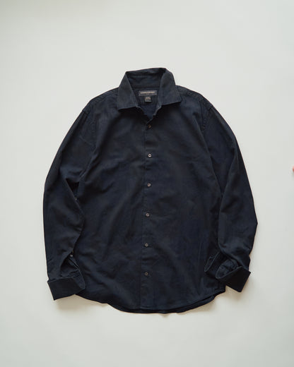 【Size L】〜00's BANANA REPUBLIC Botanical Jacquard Cotton Shirt / Black