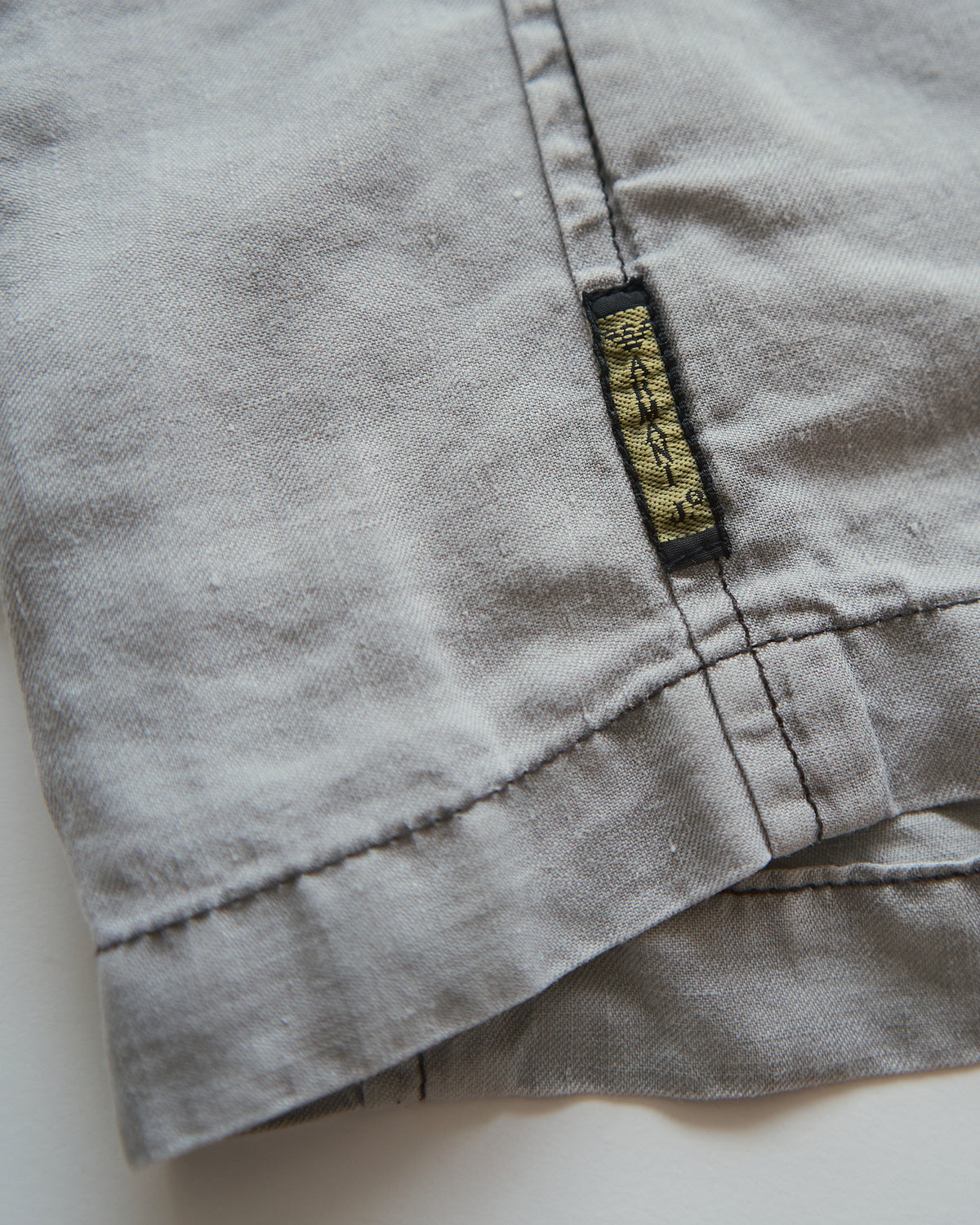 【SIZE : M-L】 ARMANI JEANS Garment-Dyed Linen Field Jacket / Light Grey