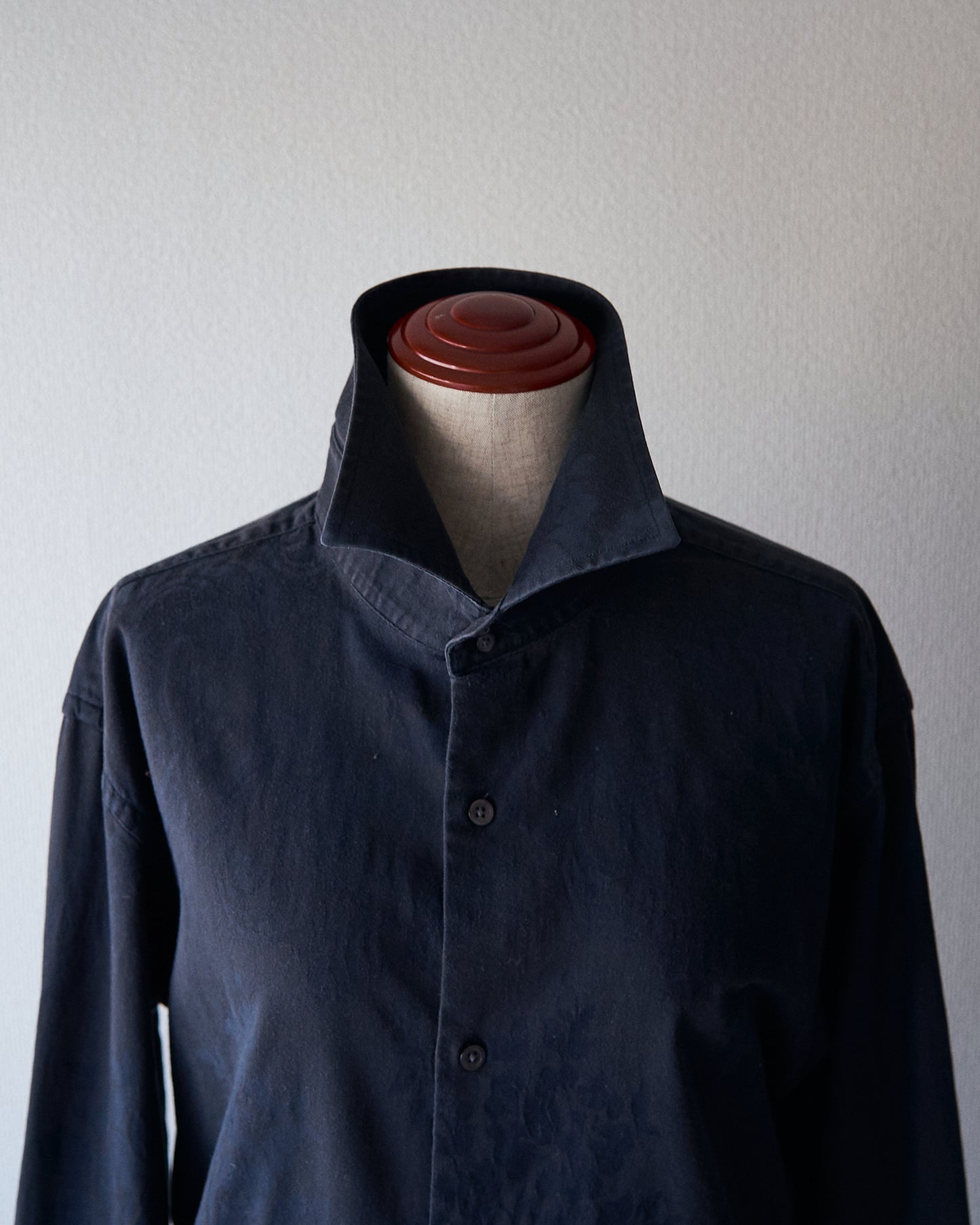 〜00's BANANA REPUBLIC Botanical Jacquard Cotton Shirt / Black