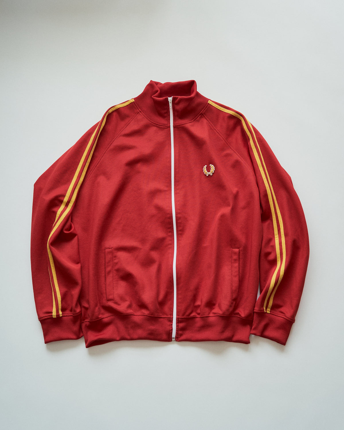 【SIZE L】FRED PERRY SPORTSWEAR Ribbed Raglan Track Jacket / Red