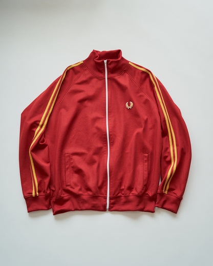 【SIZE L】FRED PERRY SPORTSWEAR Ribbed Raglan Track Jacket / Red