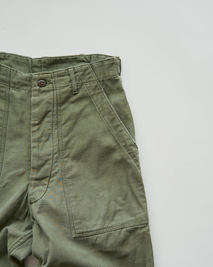 【Size S】 1950s-60s US ARMY Baker Pants / Faded Olive