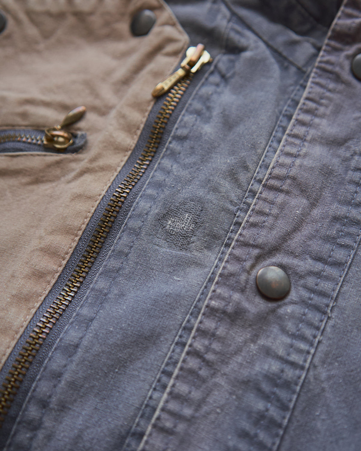 【SIZE M-L】80-90s FLASH Cotton Twill Detachable Multi-Pocket Bomber Jacket / Grey Beige