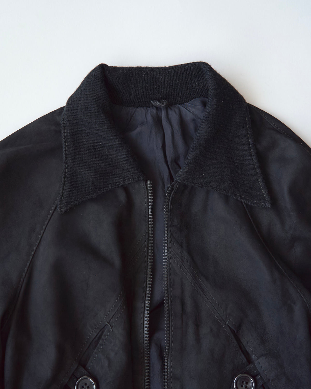 【SIZE XS】ITALIAN SUEDE SHORT BLOUSON / Black