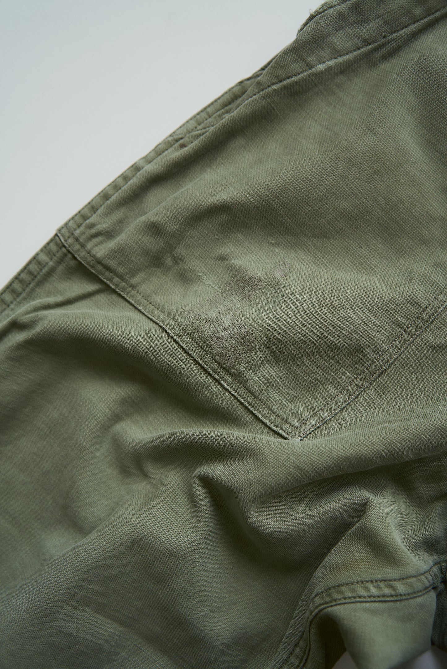 【Size S】 1950s-60s US ARMY Baker Pants / Faded Olive
