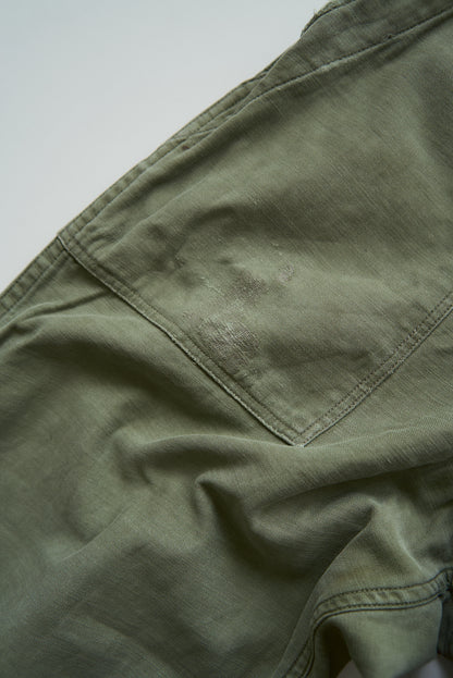 【Size S】 1950s-60s US ARMY Baker Pants / Faded Olive