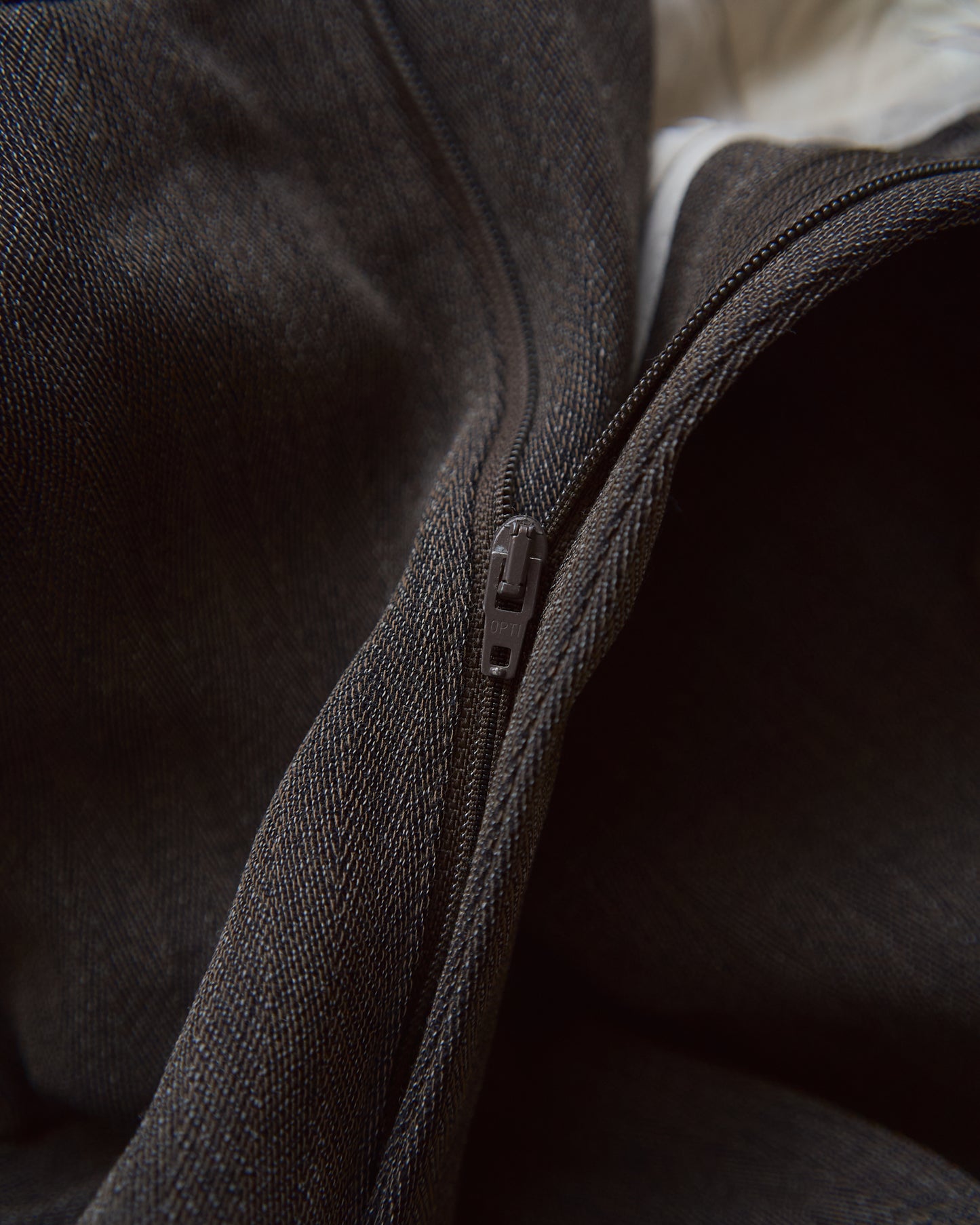 【Size S】 80-90s Italy Light Wool 3Tuck Summer Trousers / Brown