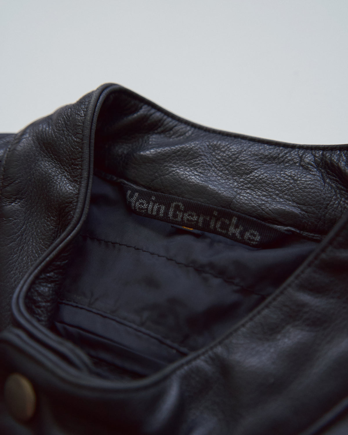 【SIZE S-M】80-90s HEIN GERICKE Colorblock Leather Racing Jacket / Black Orange