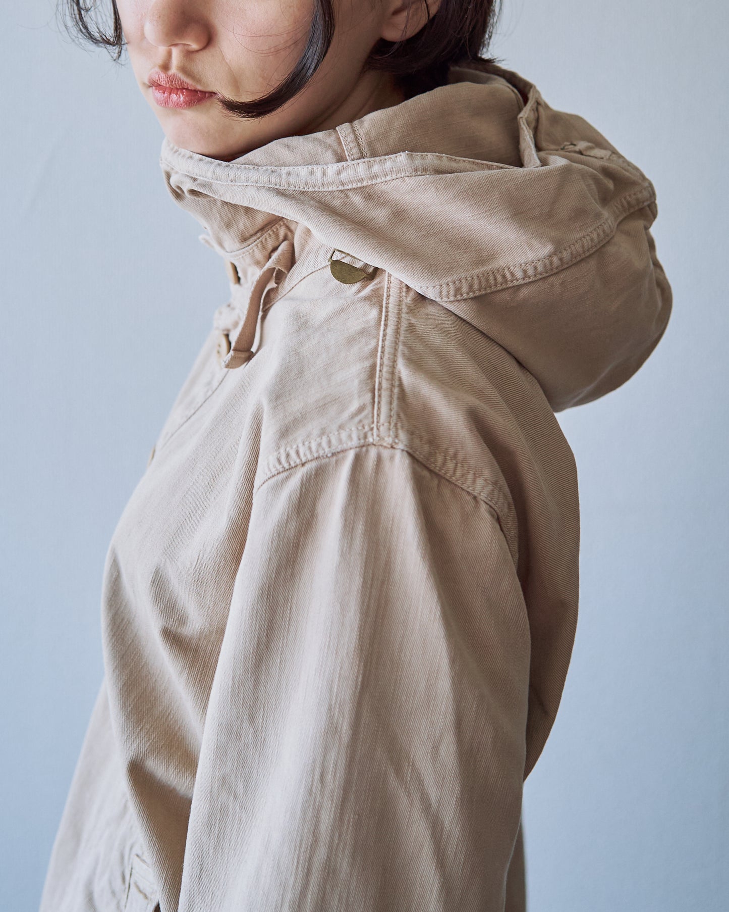 2000s J.CREW Heritage Silhouette Cotton Twill Anorak / Faded Beige