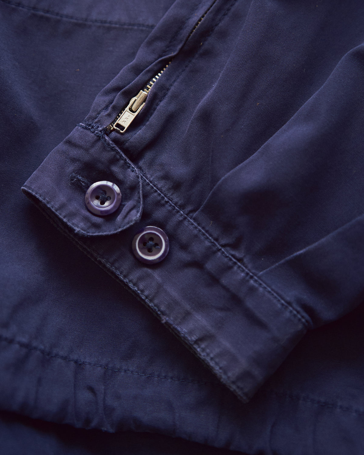 【SIZE XL】90's J.CREW Cotton Two-Tone Pullover Anorak / Navy x Ivory