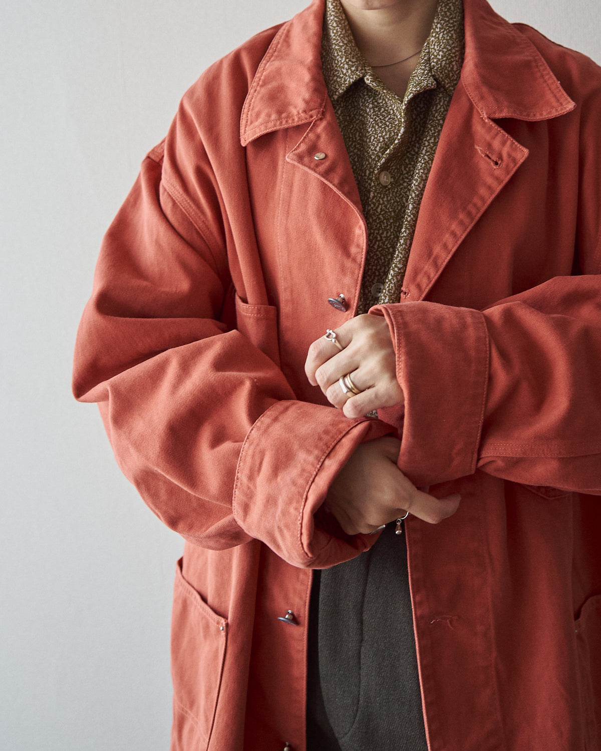 【SIZE L】90s ARMANI JEANS Cotton Coverall / Terracotta