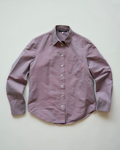 【SIZE S】90s GIORGIO ARMANI CLASSICO Cotton Silk Fabric TAMAMUSHI Shirt / Mauve Purple