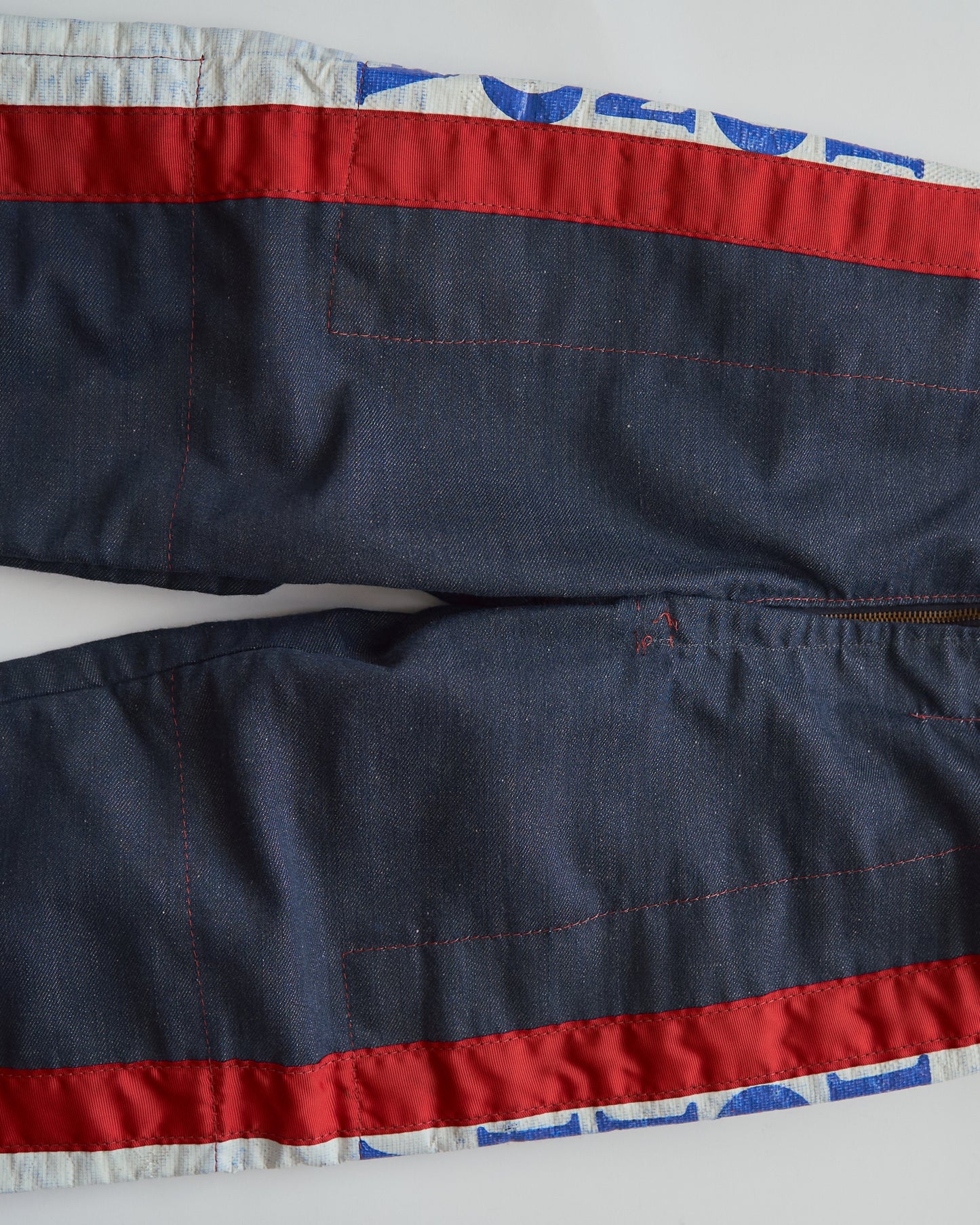 ~70s HONDA Motocross Racing Denim Pants / Painted Outseam Stripe
