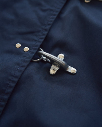 【SIZE L】-90s FAY Cotton Canvas Fireman Toggle Coat / Navy