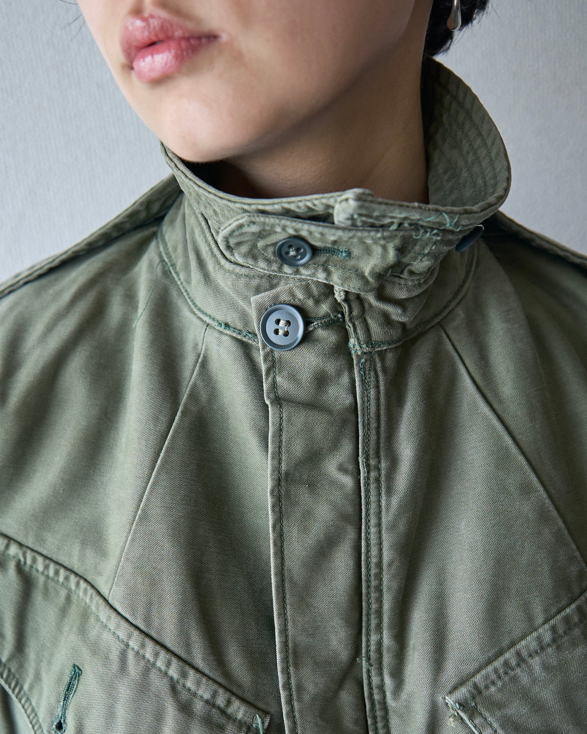 【SIZE S】1960s British Army Windproof Cotton Sateen Combat Smock / Olive Green