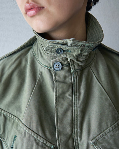 【SIZE S】1960s British Army Windproof Cotton Sateen Combat Smock / Olive Green