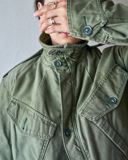【SIZE S】1960s British Army Windproof Cotton Sateen Combat Smock / Olive Green