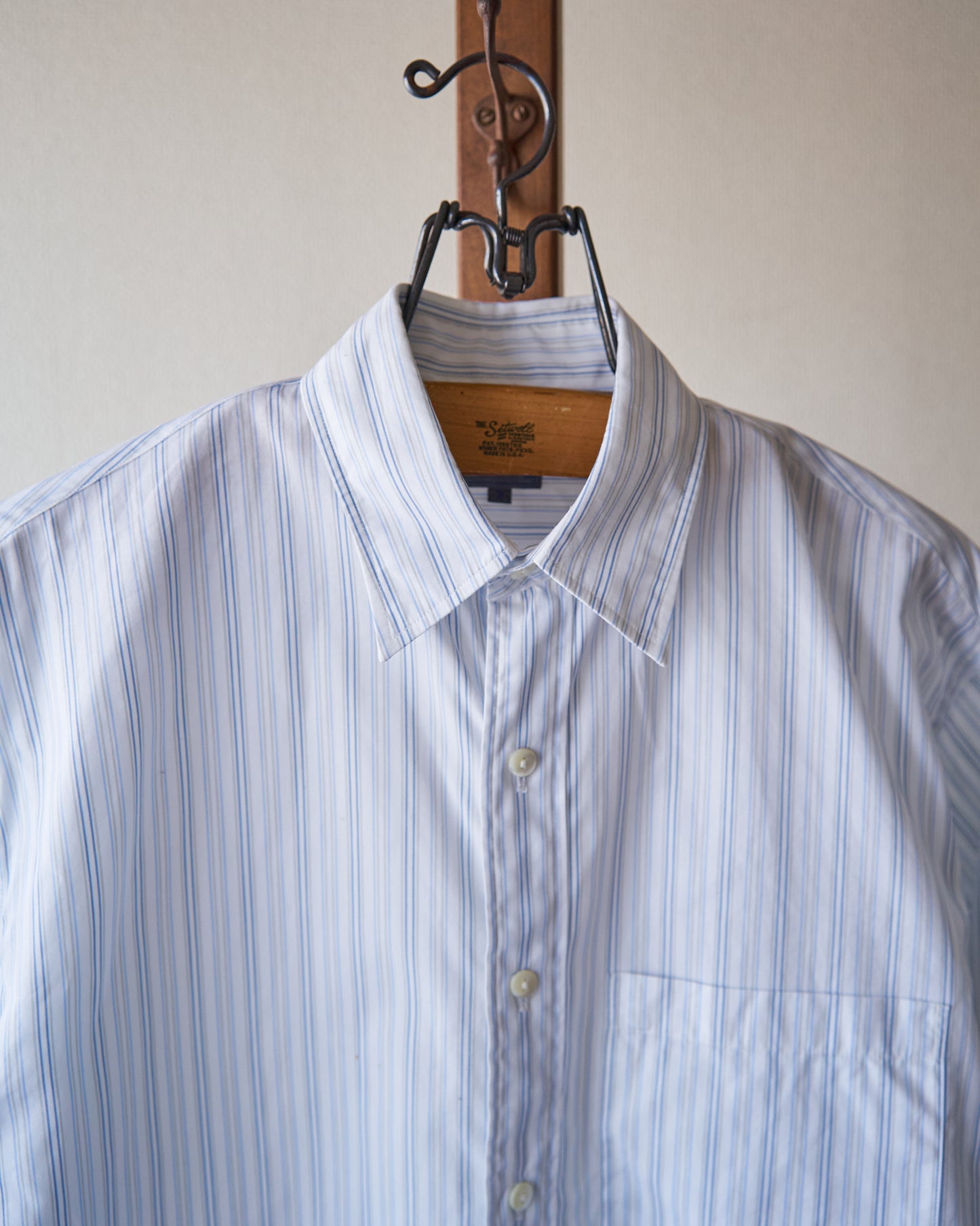 90’s~00s KENZO  Cotton Multi Stripe Casual Shirt  / Blue × White
