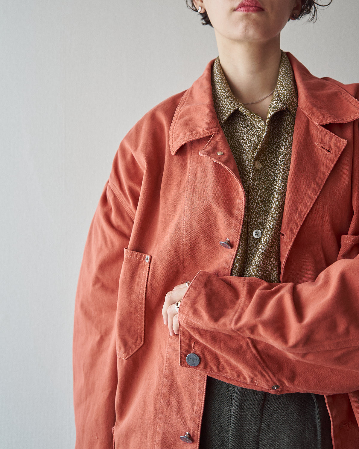 【SIZE L】90s ARMANI JEANS Cotton Coverall / Terracotta