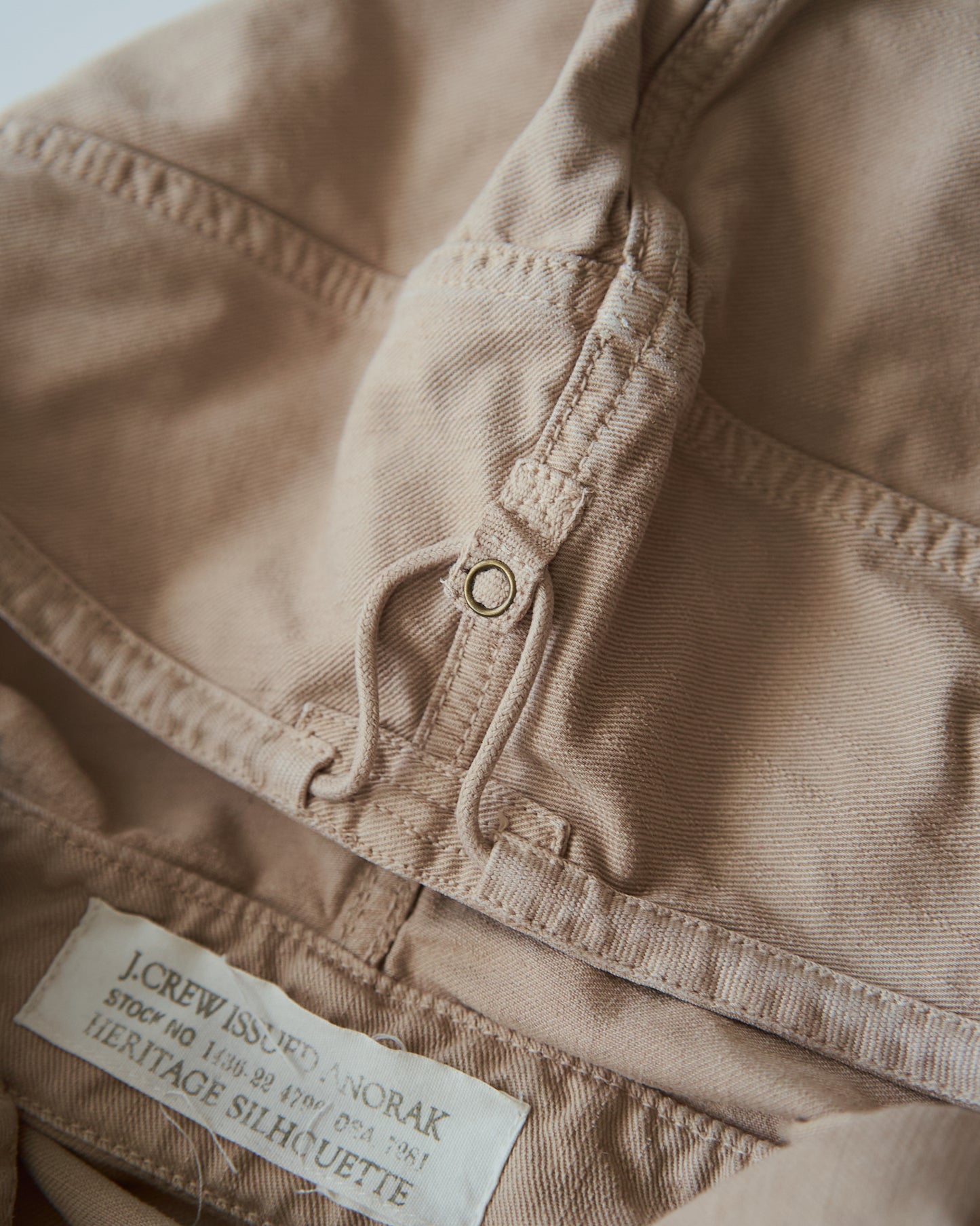 2000s J.CREW Heritage Silhouette Cotton Twill Anorak / Faded Beige