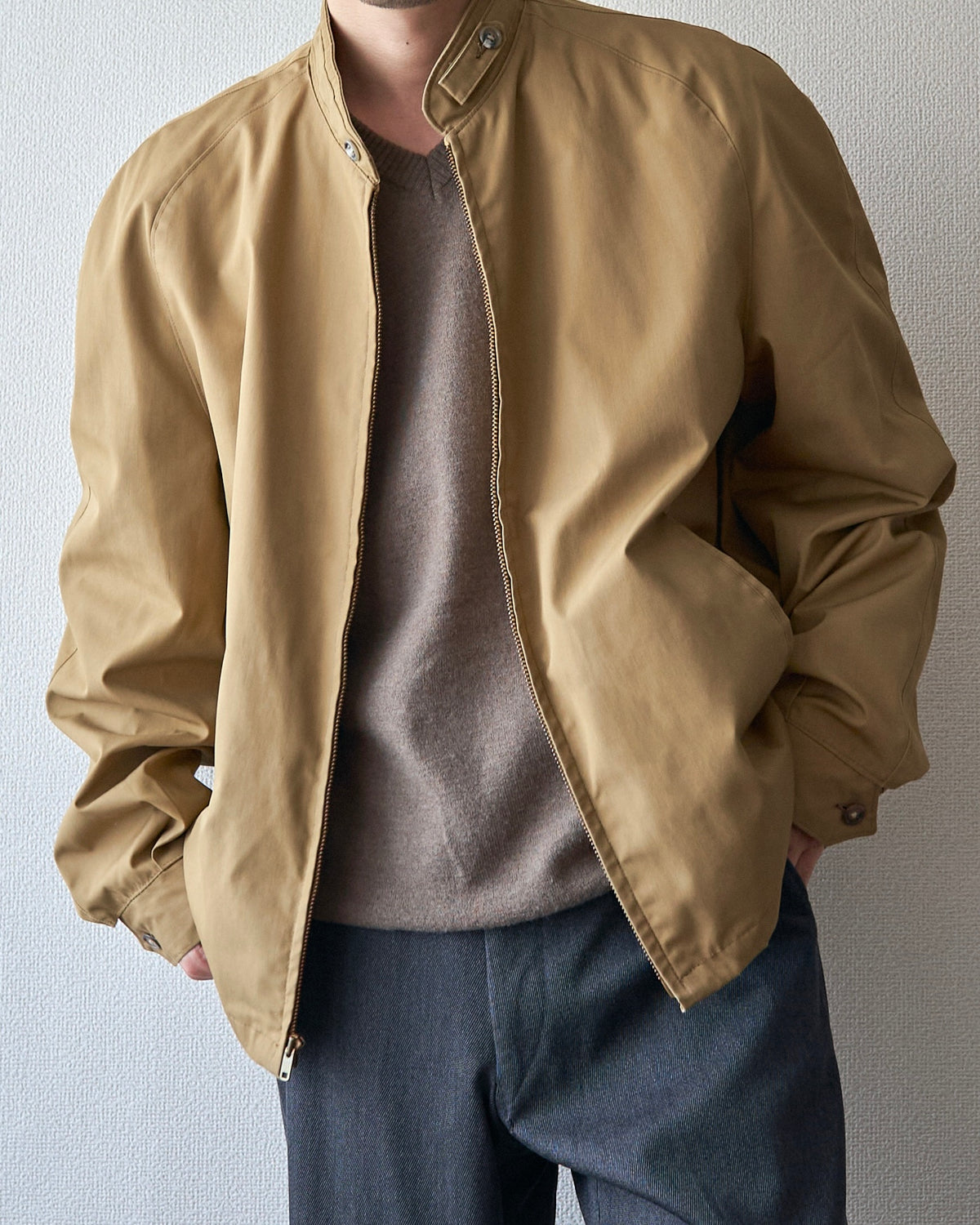 【SIZE L】60-70s SIR JAC Linebacker Fabric NFL Swing Top / Beige