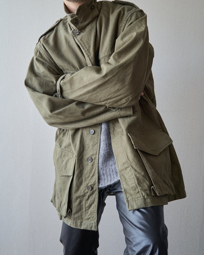 【SIZE L】 1950s FRENCH ARMY M-47 Field Jacket / Olive Twill