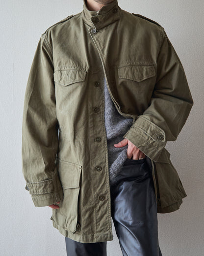 【SIZE L】 1950s FRENCH ARMY M-47 Field Jacket / Olive Twill