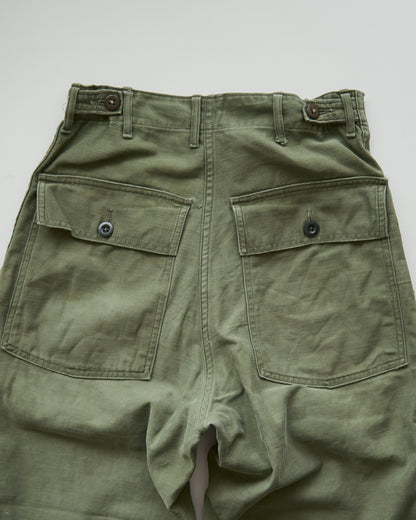 【Size S】 1950s-60s US ARMY Baker Pants / Faded Olive