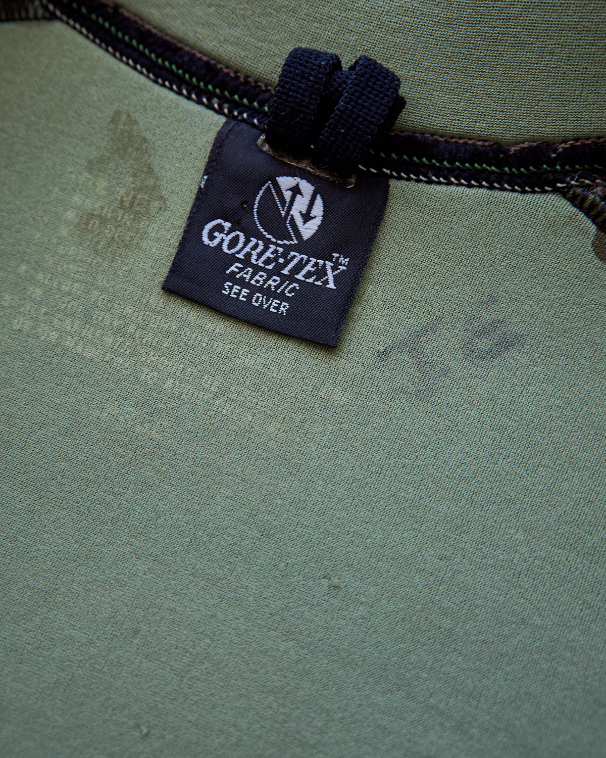 【SIZE S】1980-90s Neoprene Switching Jacket / Green × Beige