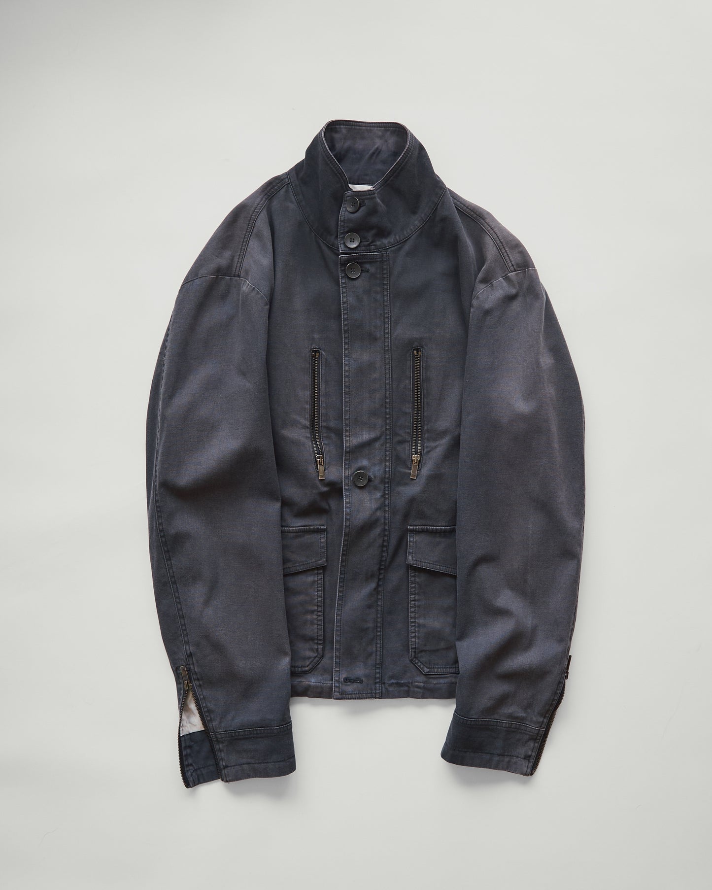 2010s EMPORIO ARMANI JOSH LINE Washed Cotton Deconstructed Blouson / Faded Navy