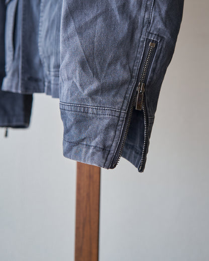 【Size L】2010s EMPORIO ARMANI JOSH LINE Washed Cotton Deconstructed Blouson / Faded Navy