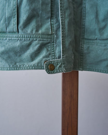 【Size M-L】90s ALLEGRI Two-Tone  Lace-Up Shoulder Cotton Blouson / Sage