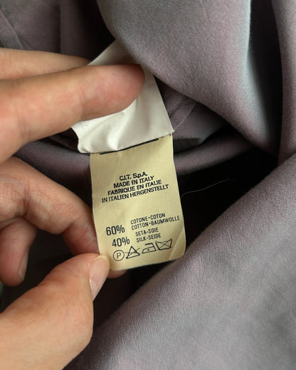 【SIZE S】90s GIORGIO ARMANI CLASSICO Cotton Silk Fabric TAMAMUSHI Shirt / Mauve Purple