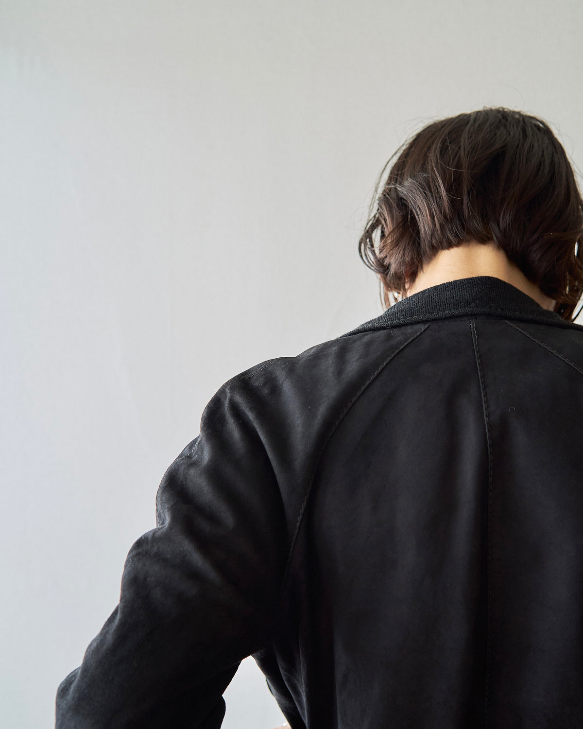 【SIZE XS】ITALIAN SUEDE SHORT BLOUSON / Black