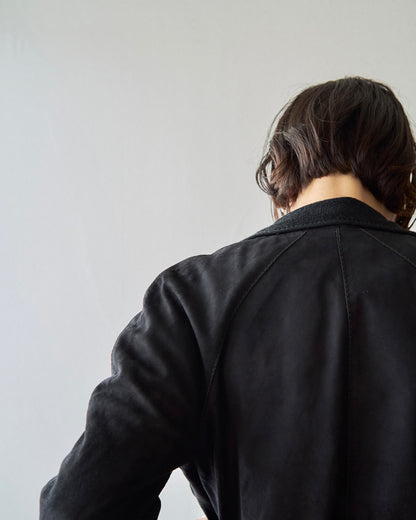 【SIZE XS】ITALIAN SUEDE SHORT BLOUSON / Black