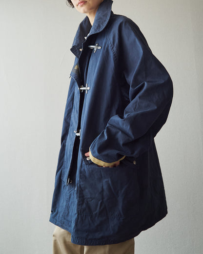 【SIZE L】-90s FAY Cotton Canvas Fireman Toggle Coat / Navy