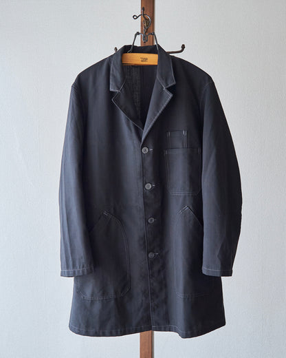 【SIZE M】VETRA 60-70s Tergal Fabric Maquignon Coat / Black